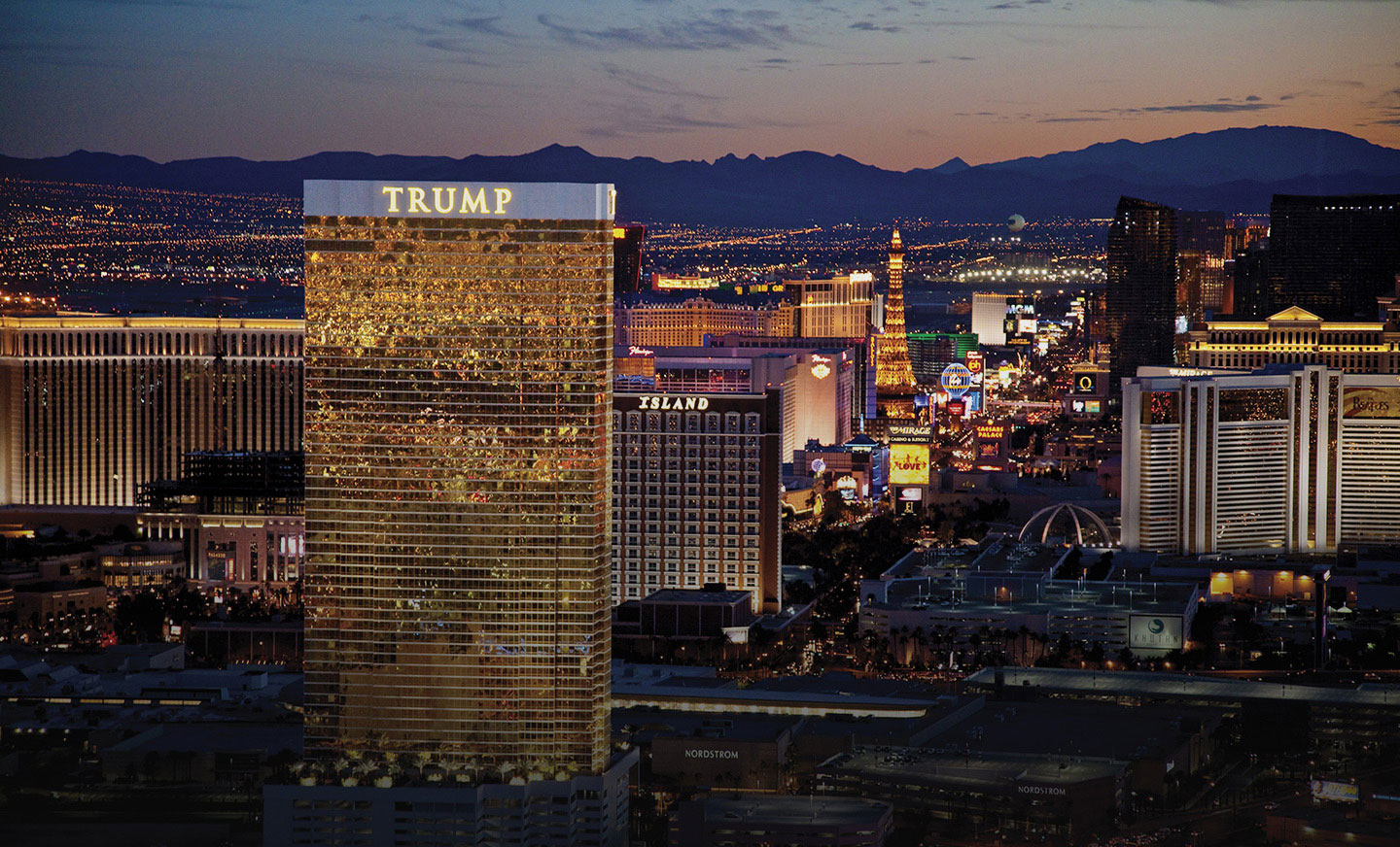 Las Vegas Trump Towers at Twilight